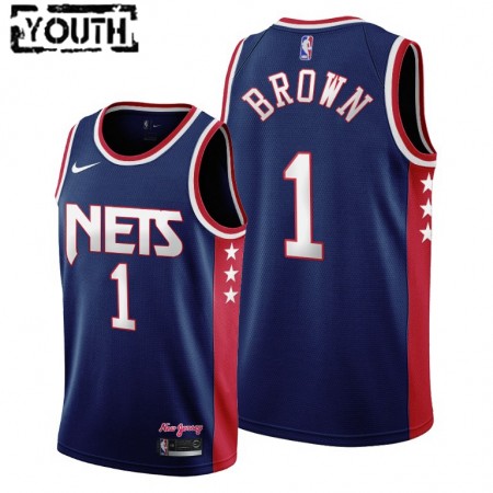 Maglia NBA Brooklyn Nets Bruce Brown 1 Nike 2021-22 City Edition Throwback 90s Swingman - Bambino